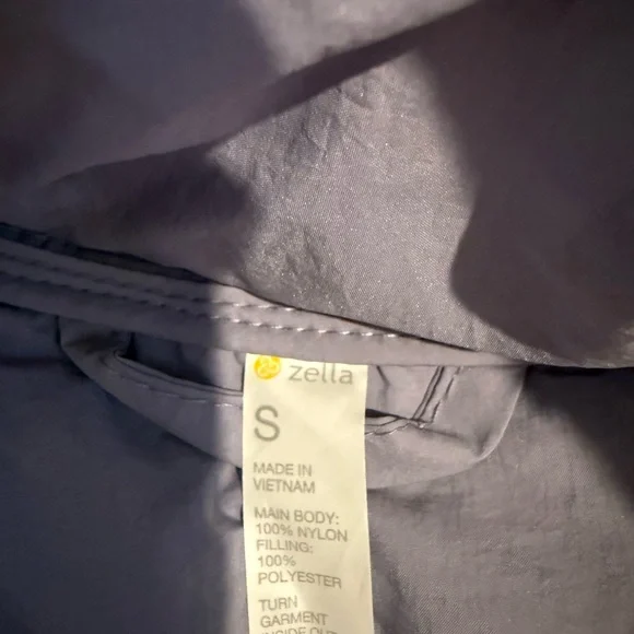 Zella Women's Light Purple Puffer Jacket Quilted Packable Jacket Size Small - Picture 7 of 10